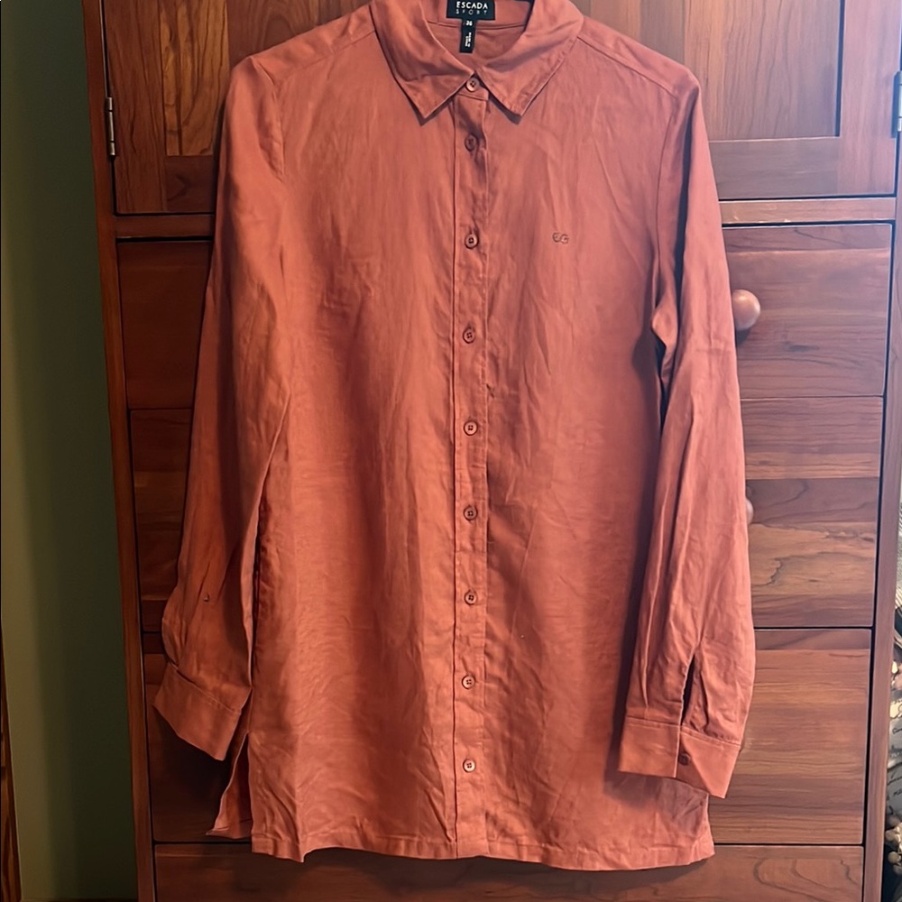 Escada Linen Blouse Tunic